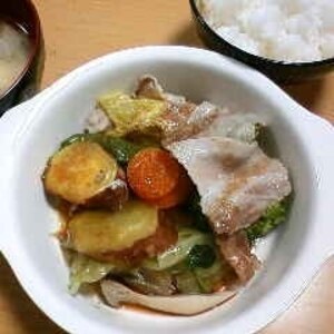 豚肉と野菜のヘルシー蒸し